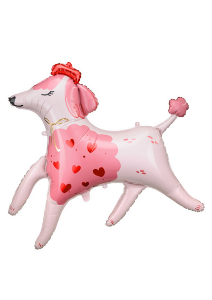 Balon pies piesek RÓŻOWY PUDEL